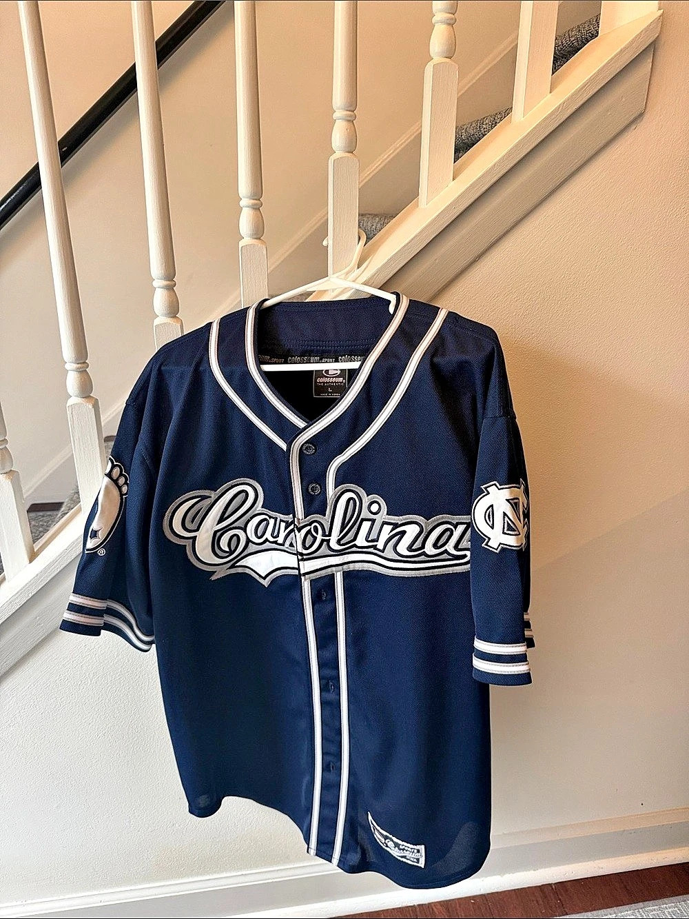 North Carolina Tar Heels Baseball Jersey Baseball Jersey Size L